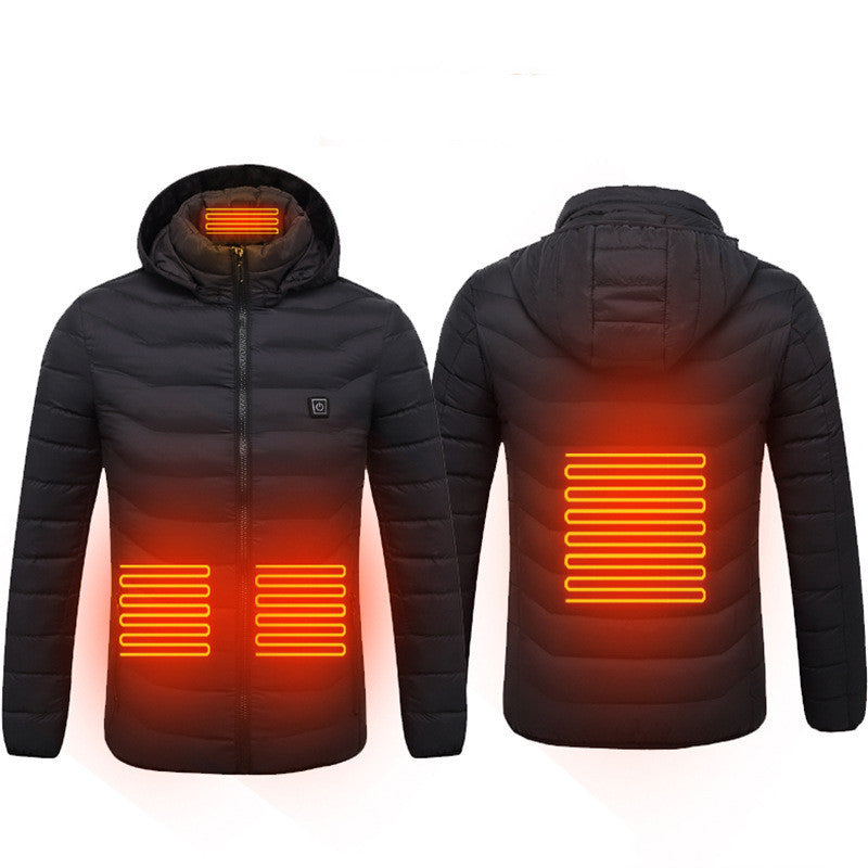 Men's Heated USB Electric Cotton Down Thermal Cotton Puffer Down Jacket