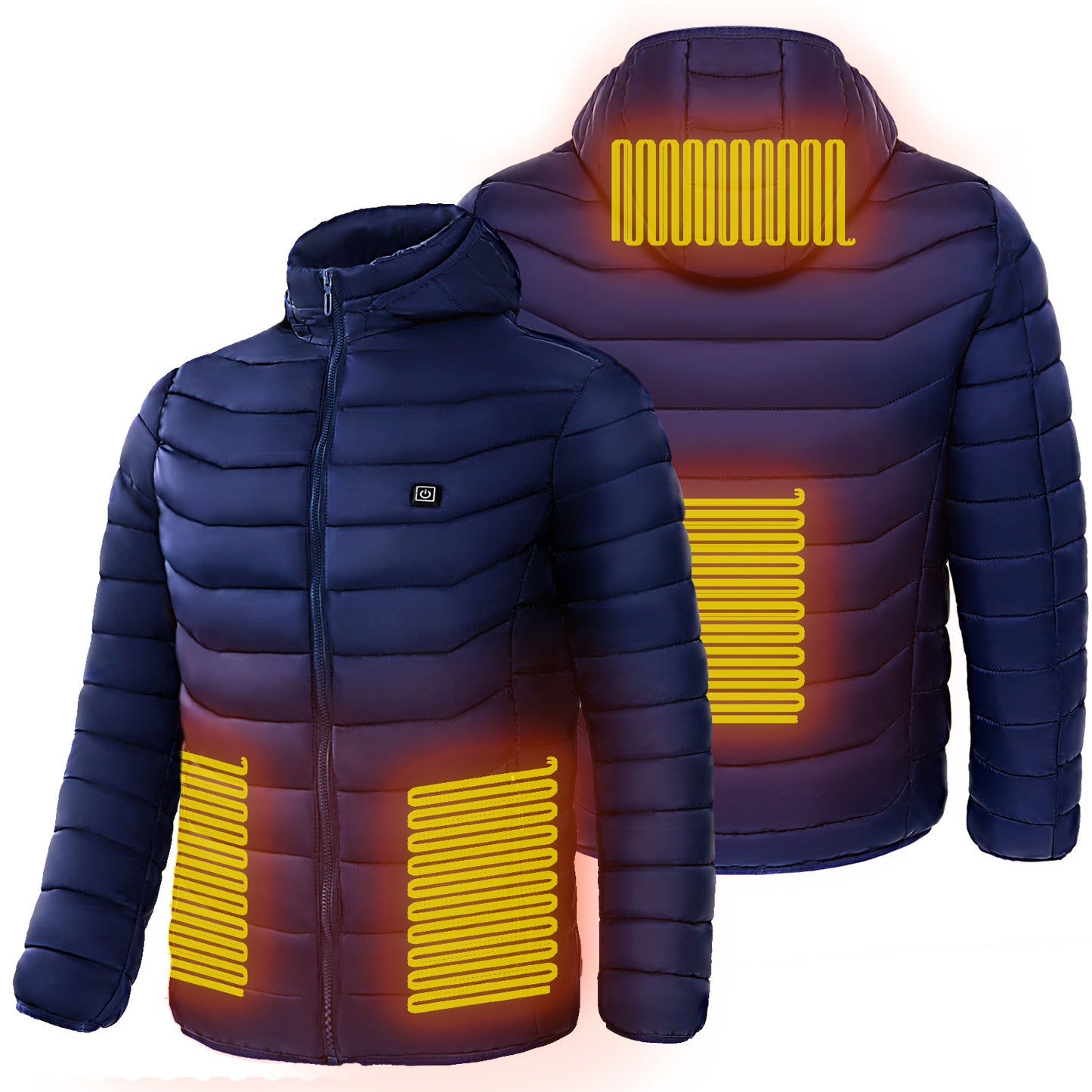 Men's Electric Heating Insulated Hooded Windbreaker Puffer Jacket