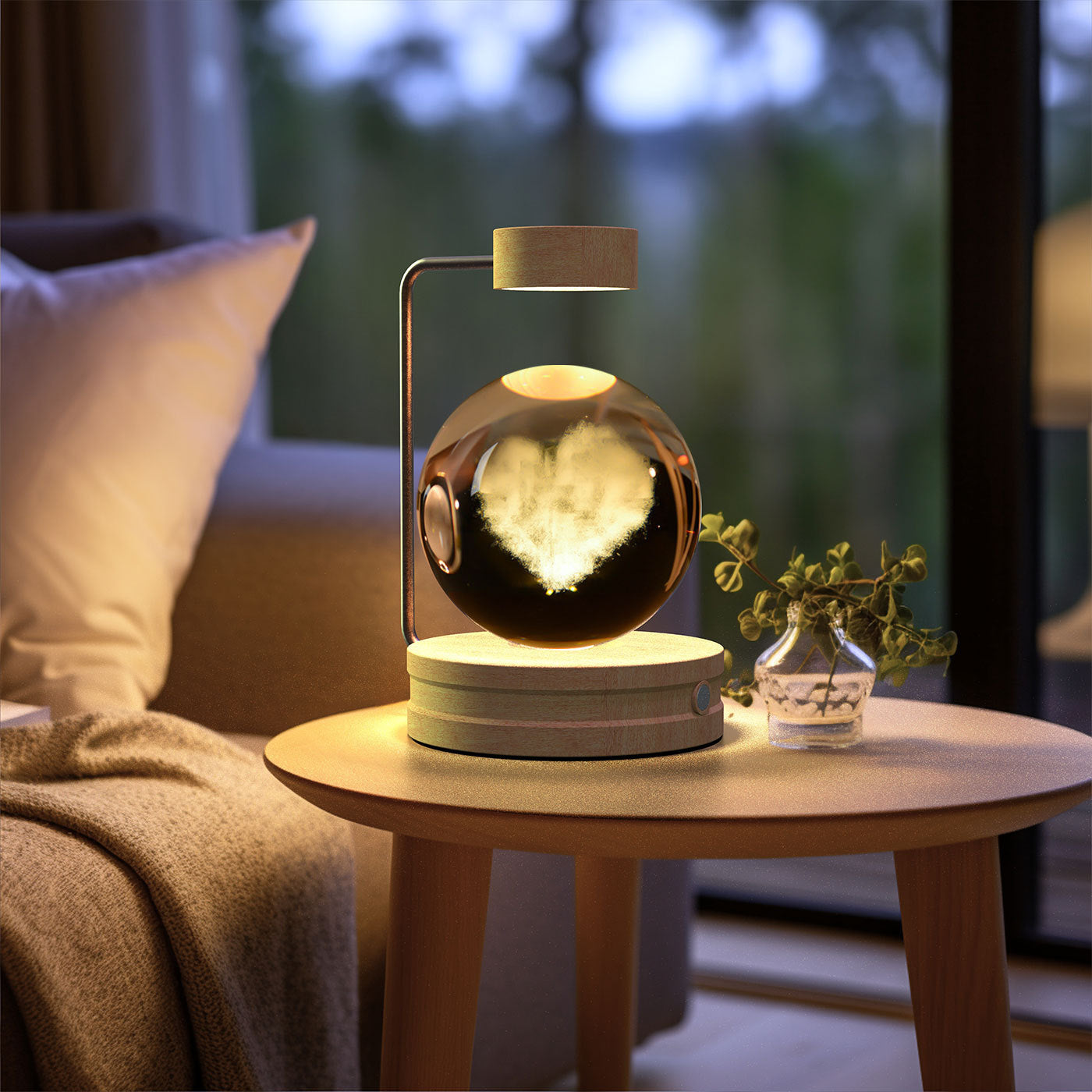 Crystal Ball Cosmic Indoor USB Bedside Night Light Lamp