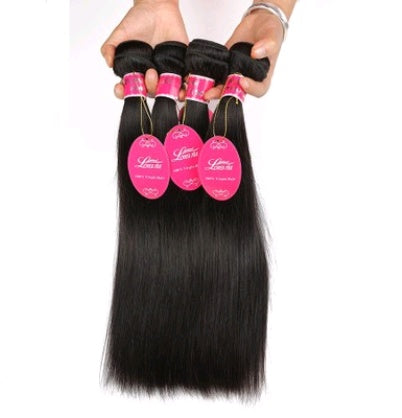 Silky Straight 100% Human Hair Double Weft Weave Bundles