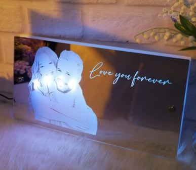 Personalized Customized Name LED Light Up Neon Sign Mirror