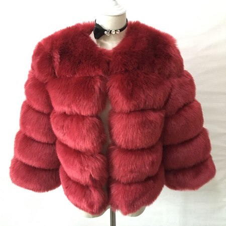 Ribbed Faux Mink Fur Solid Color Women's Evening Jacket to 3X Plus Size