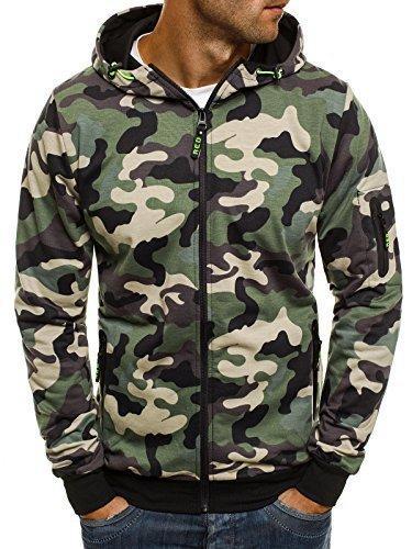 Men's Camoflauge Zipper Cardigan Hoodie Sweatshirts