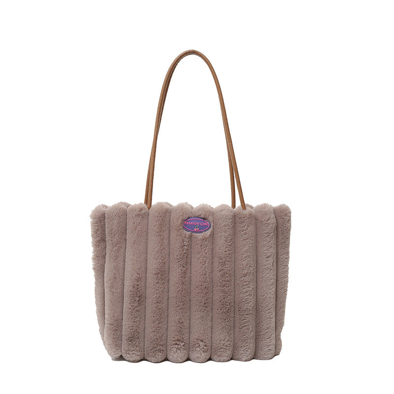 Plush Large Capacity Women's Tote Bags