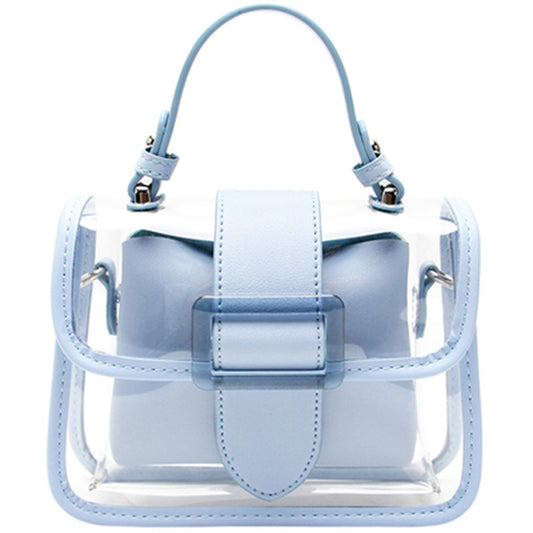 PVC Clear PU Leather Transparent Women's Shoulder Purse