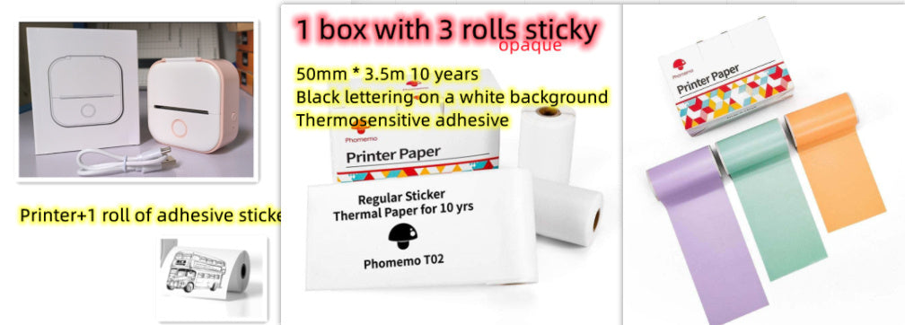 Portable Quiz Q&A Mini Thermal Bluetooth Compatible Mini Label/Price Tag Printer