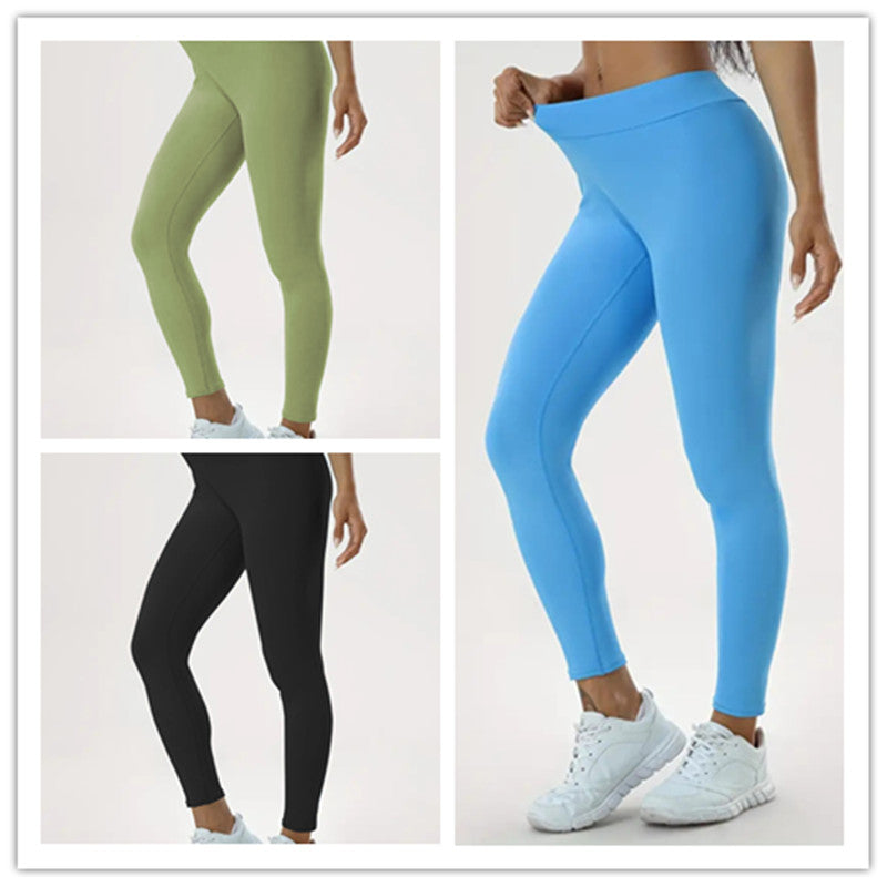 Solid Women's Yoga Pants High Waist Lift High Elastic Fitness Leggings