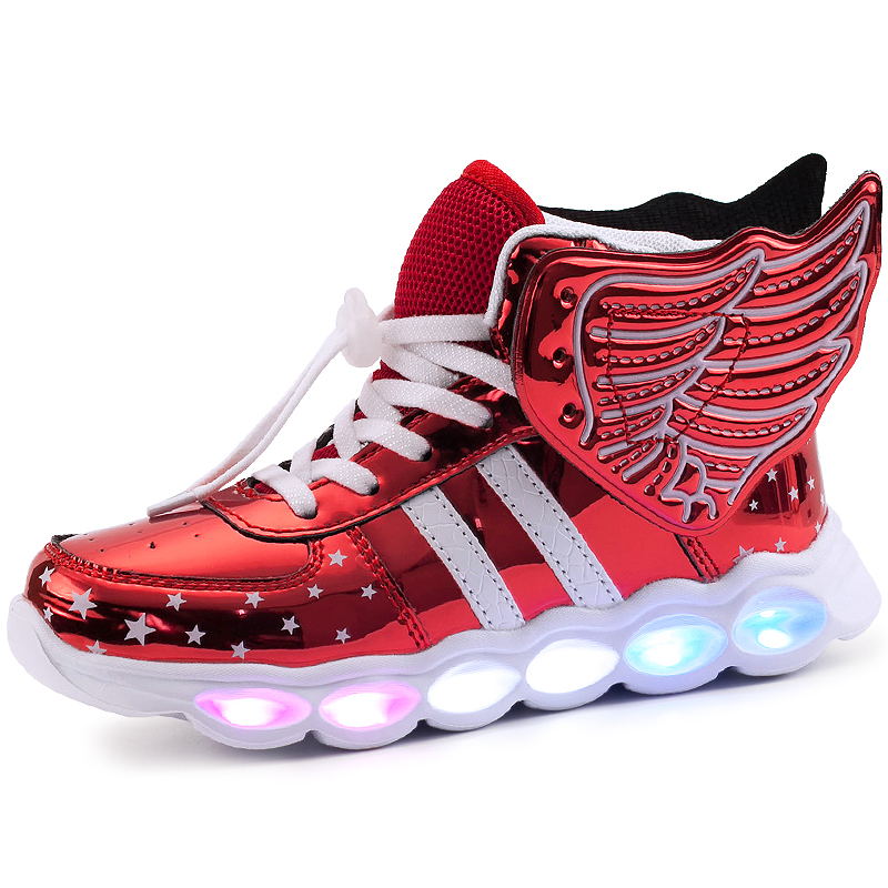 Metallic Rechargeable Wings Glitter Women's Sneakers