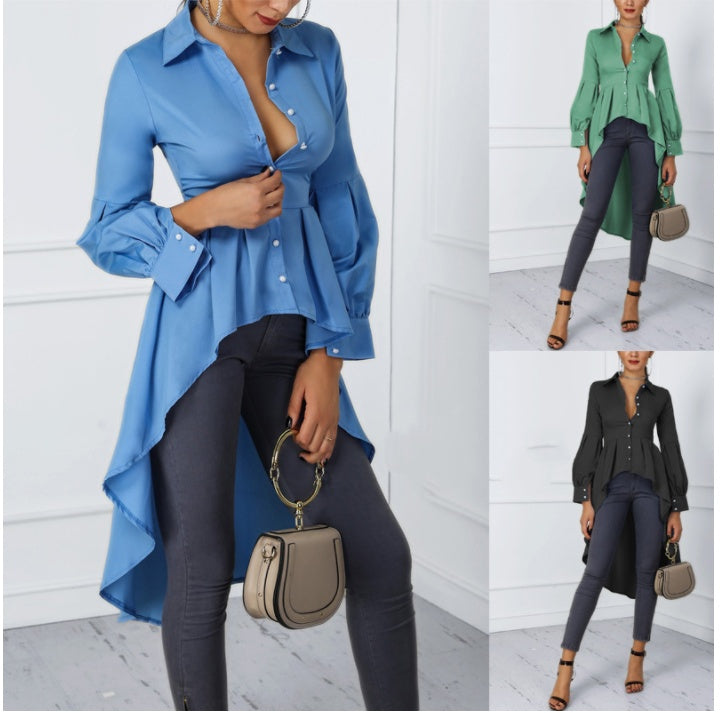 Plain irregular shirt