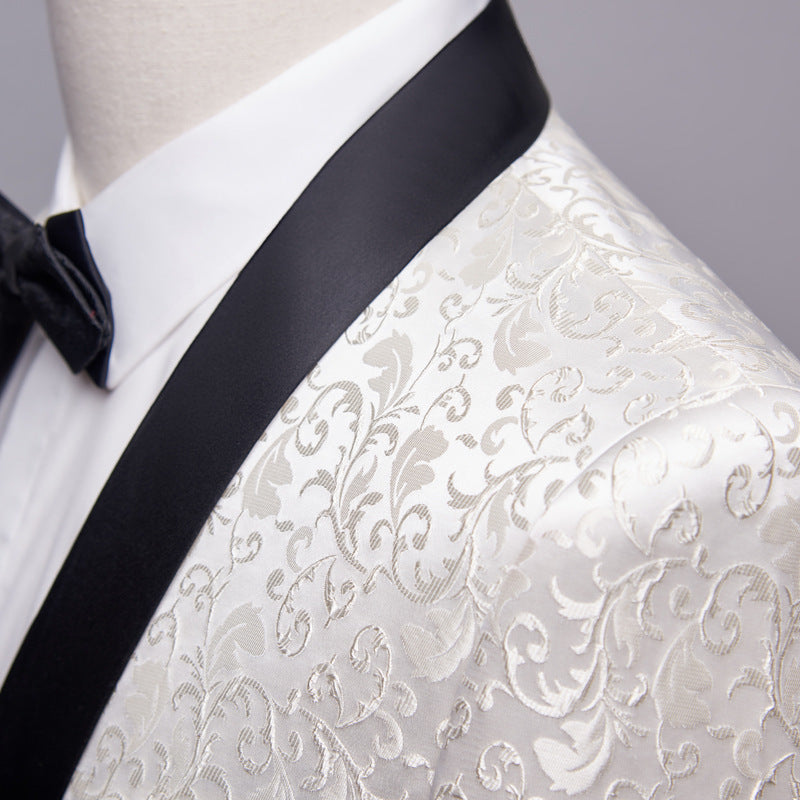 Men's Paisley Colorblock Tuxedo Wedding/Party/Prom Formal Suit