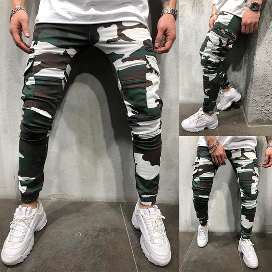 Men's Zipper Multi-Pocket Camouflage Cargo Pants