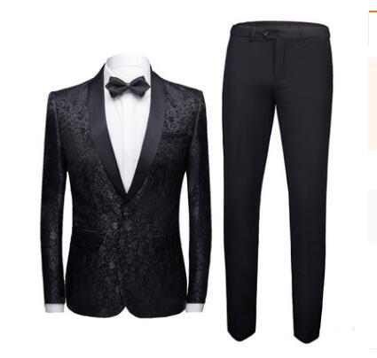 Men's Paisley Colorblock Tuxedo Wedding/Party/Prom Formal Suit