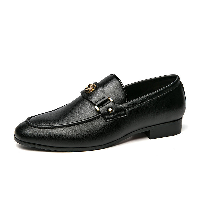 Men's Business British Style Gold Eagle Loafers