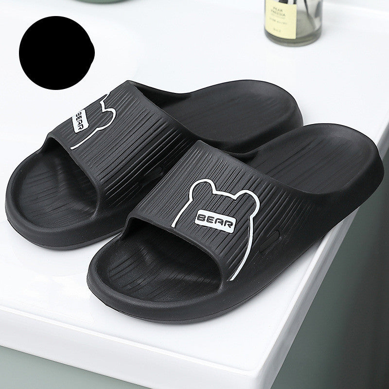 Unisex Teddy Bear/Bunny Thick Sole Flip-Flop Slipper Slides