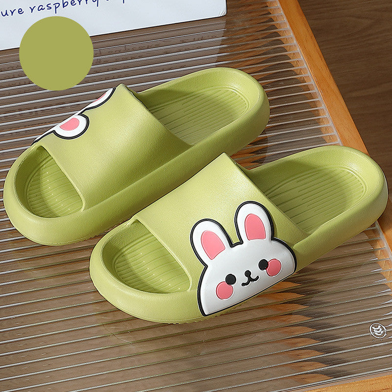 Unisex Teddy Bear/Bunny Thick Sole Flip-Flop Slipper Slides