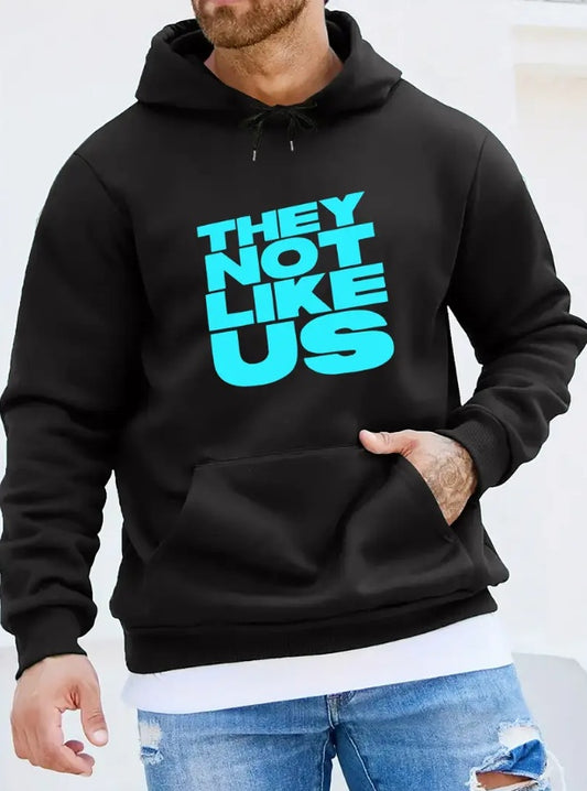 "They Not Like Us" Men's O-Neck Long Sleeve Hoodie Sweatshirt