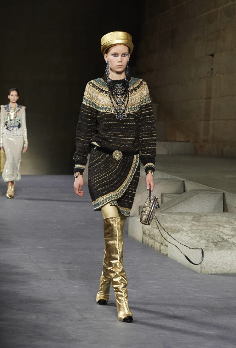 Women's Fashion Mirror Colorblock High Heel Over Knee Boots