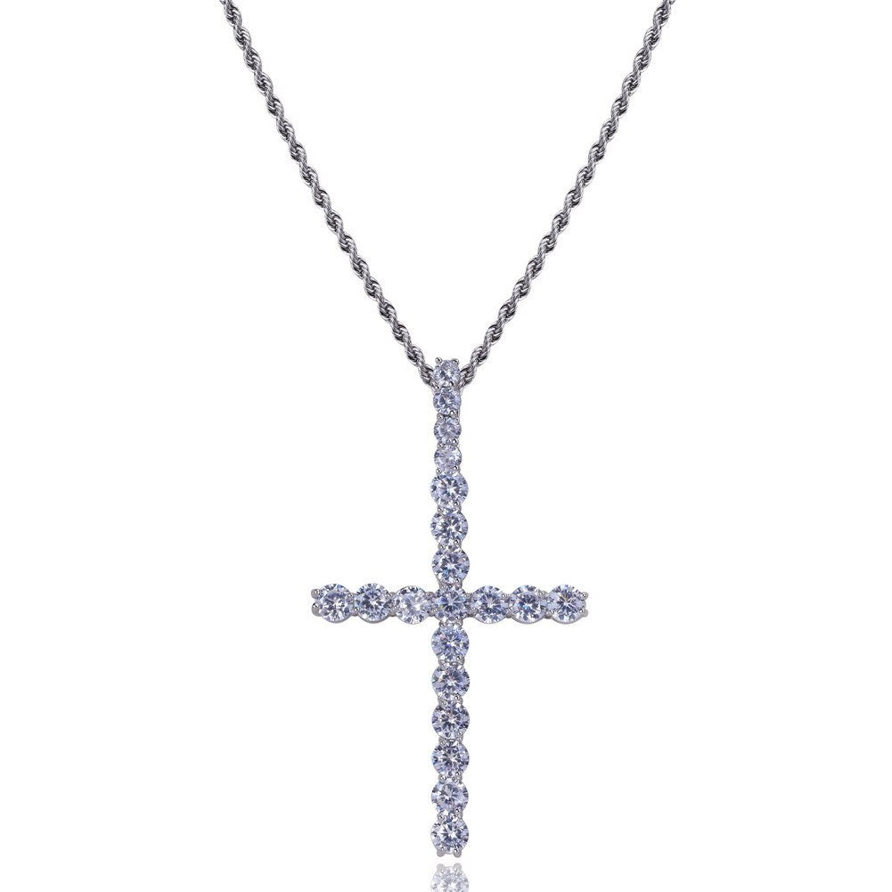 Cross/Ankh Design Hip-Hop Zirconia Chain Necklace