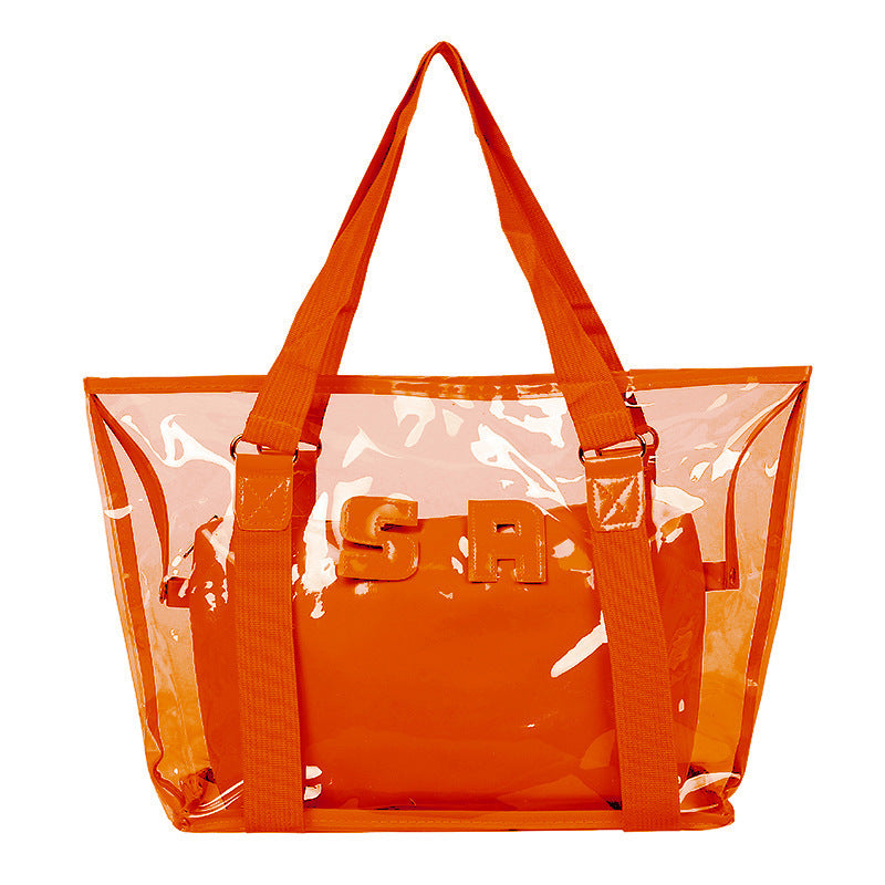 Waterproof PVC Clear Transparent Jelly Tote Bag