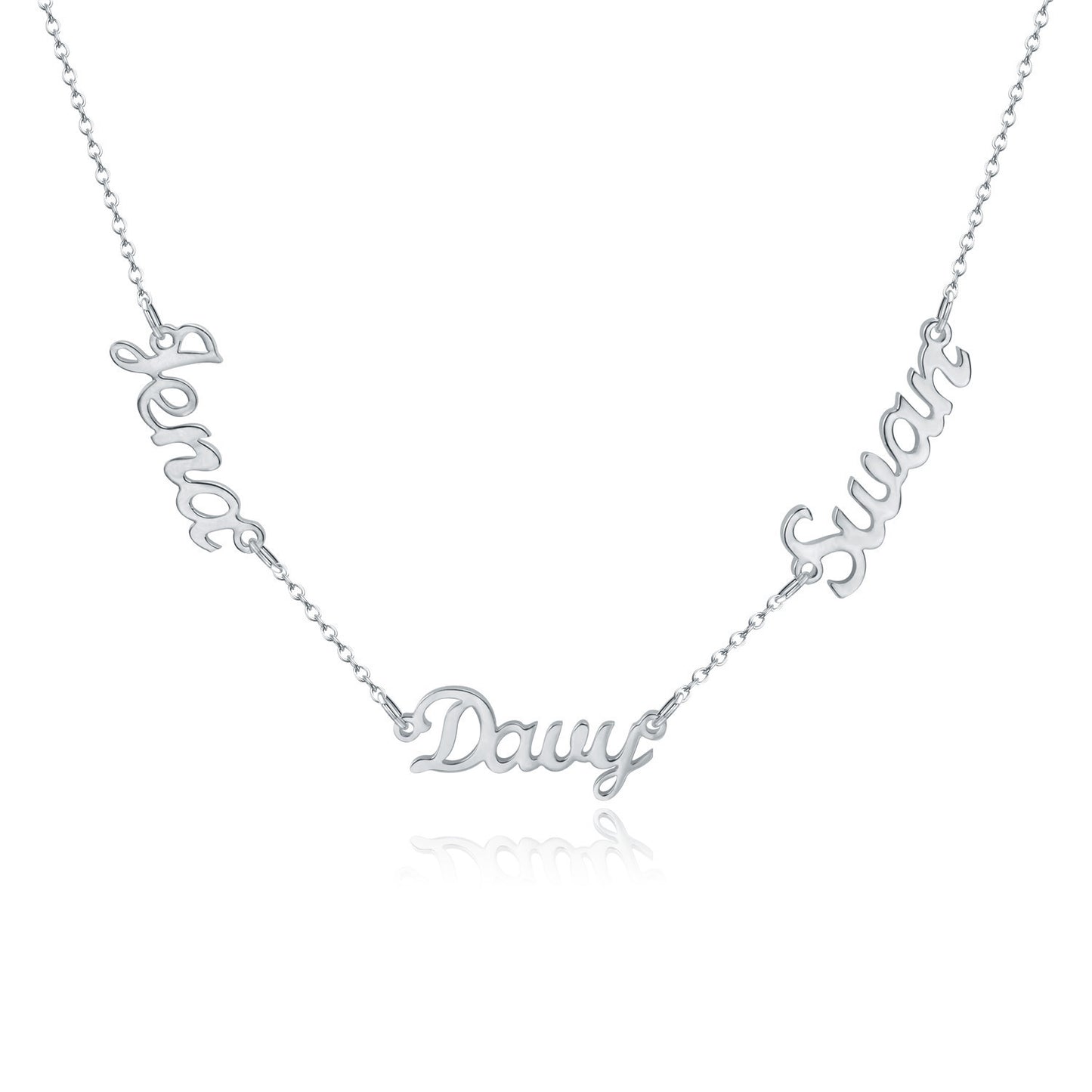 Customized Unisex Personalized Multiple Name Chain Necklace