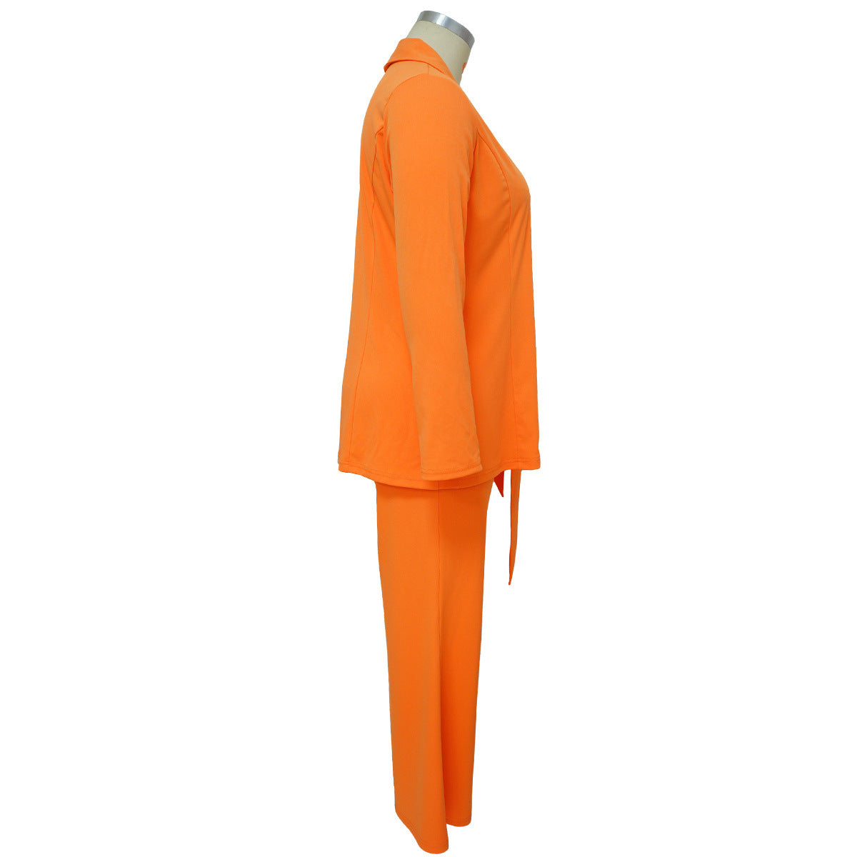 Bright Pastel Solid Color Women's Single Breasted Blazer Jacket+ Wide Leg Long Pants Business Suit to 4X Plus Size