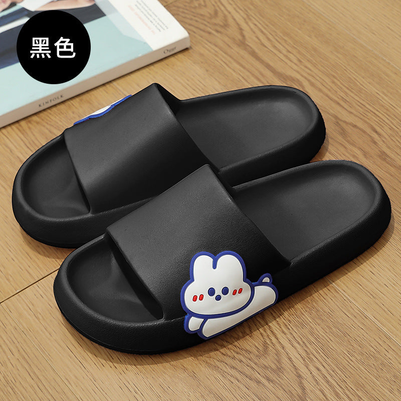 Unisex Teddy Bear/Bunny Thick Sole Flip-Flop Slipper Slides