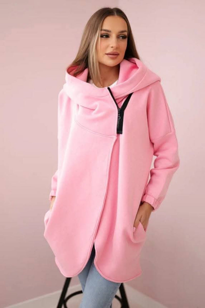 Women's Plus Size Solid Color Coat