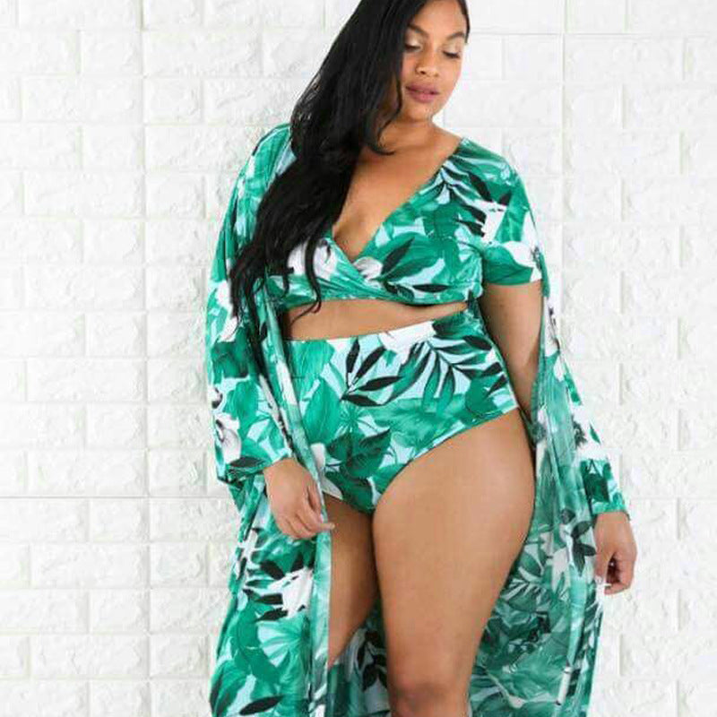 Split Veil Plus Size Swimsuit