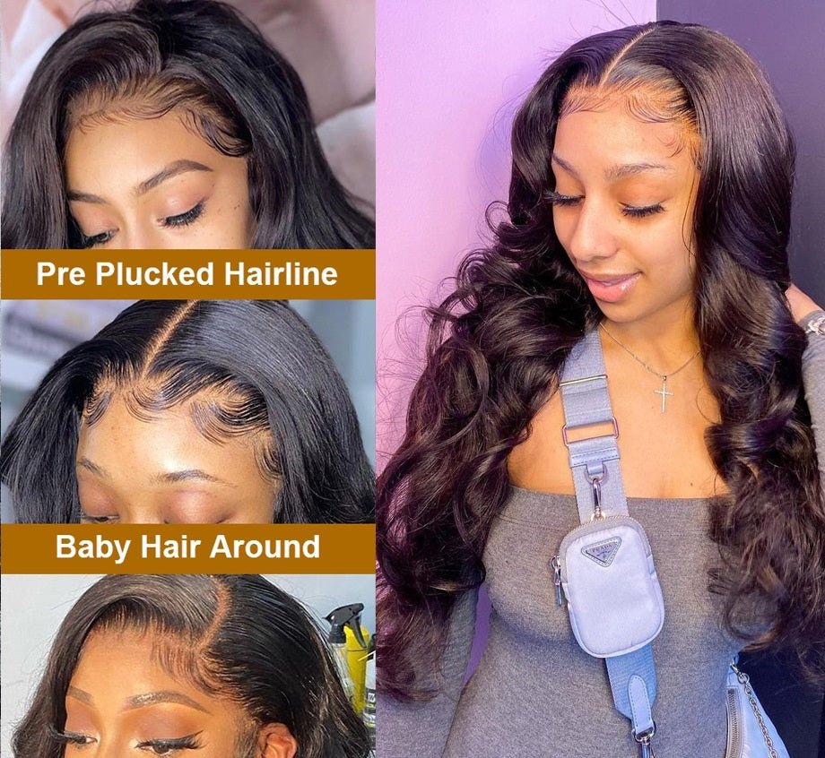 Body Wave 100% Human Hair 13x4/4×4 Pre-Plucked Hairline Lacefront Wig