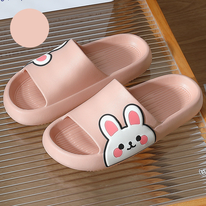 Unisex Teddy Bear/Bunny Thick Sole Flip-Flop Slipper Slides