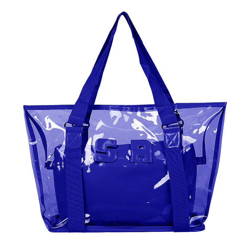 Waterproof PVC Clear Transparent Jelly Tote Bag