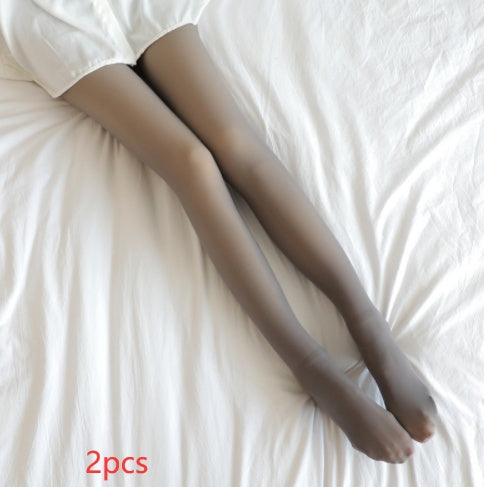 2-Pack/3-Pack Translucent Velvet  Fleece Lined Thermal Winter Tights