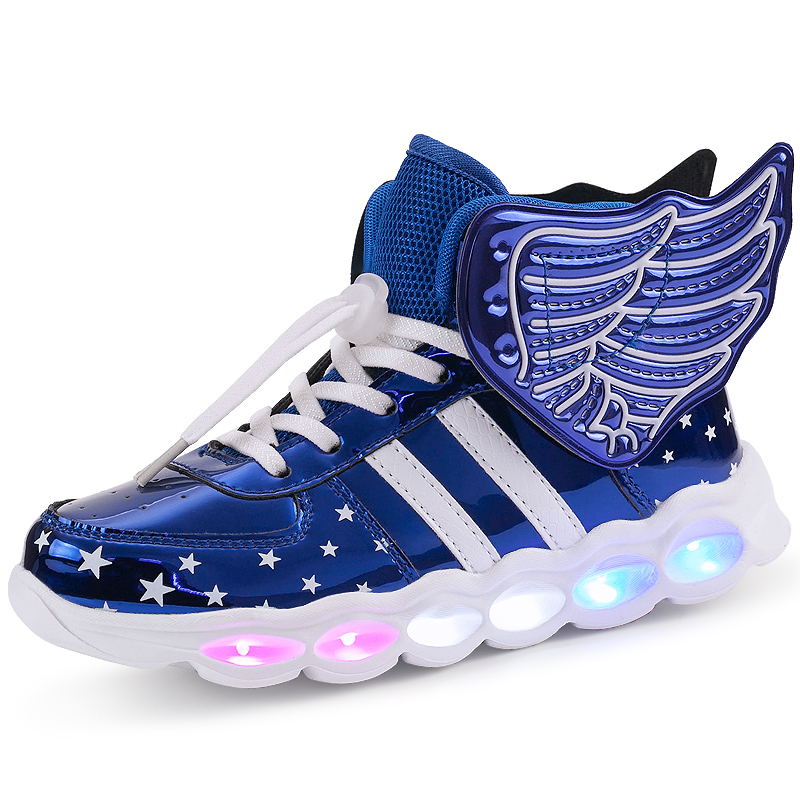 Metallic Rechargeable Wings Glitter Women's Sneakers