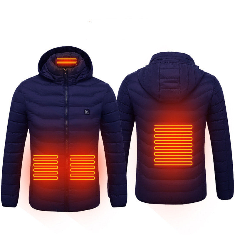 Men's Heated USB Electric Cotton Down Thermal Cotton Puffer Down Jacket