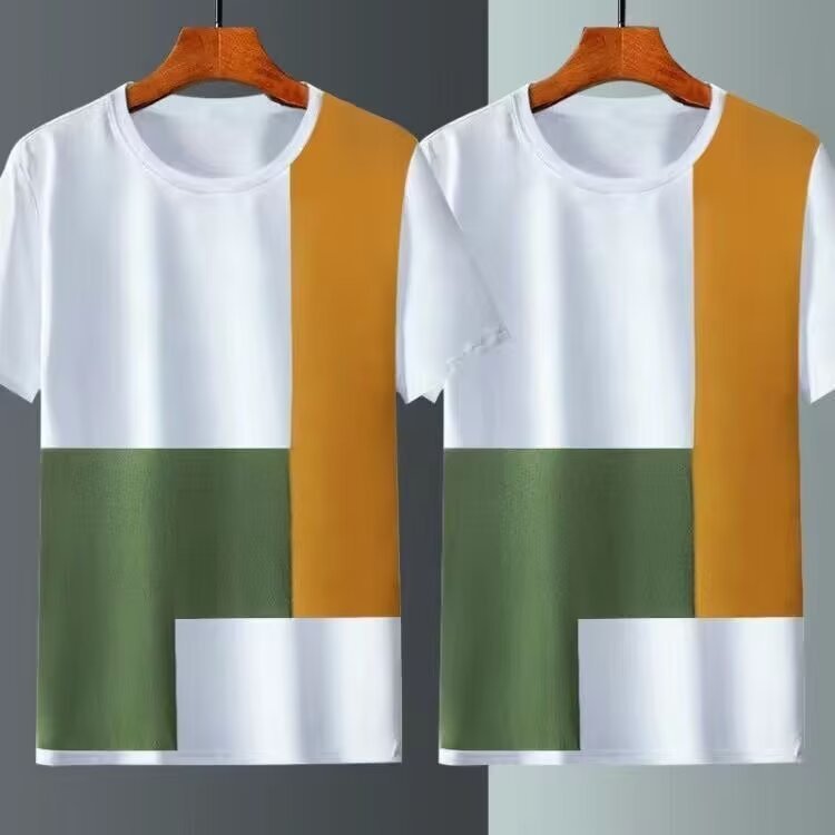 Men's Colorblock Short Sleeve O-Neck T-Shirt