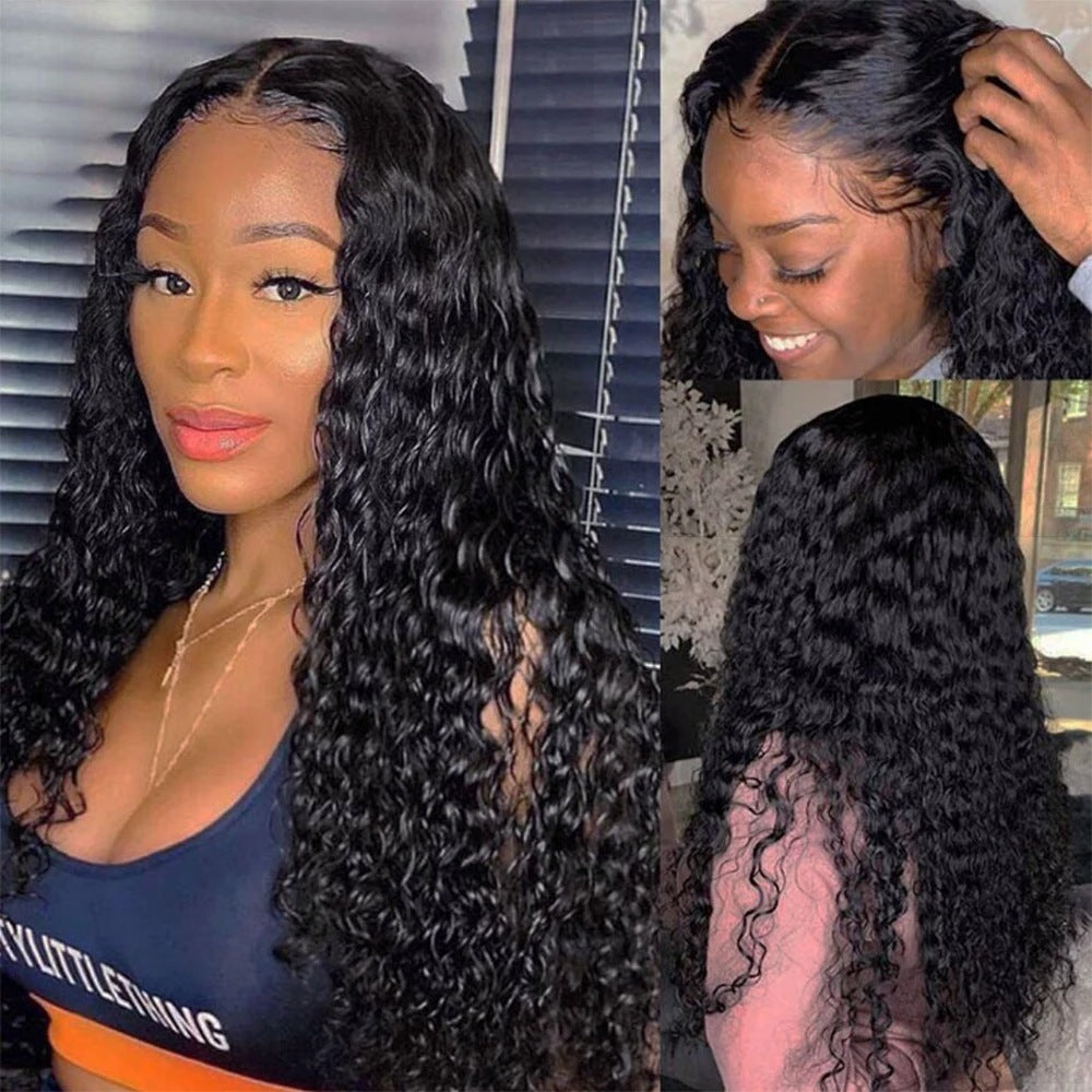 Curly Deep Wave 100% Human Hair 4x4/13x4/13x6 Lacefront 150% Density Wig