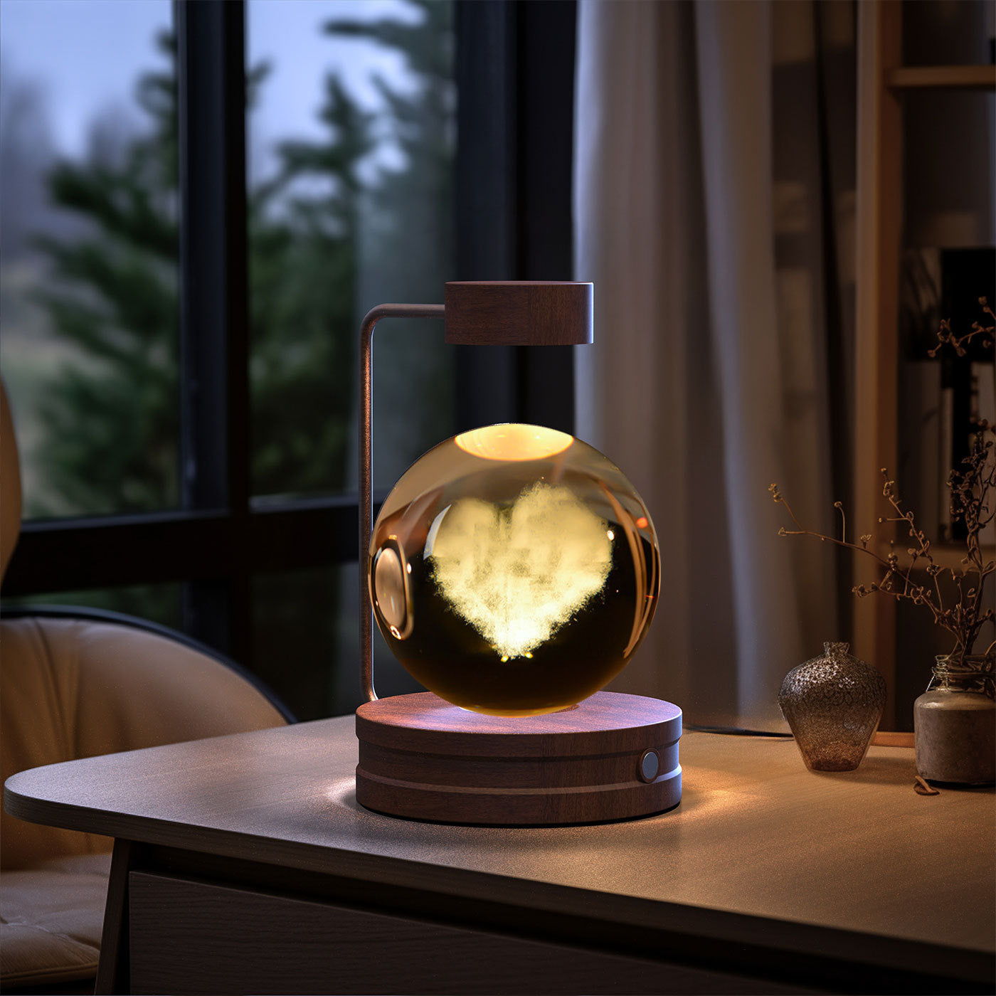Crystal Ball Cosmic Indoor USB Bedside Night Light Lamp
