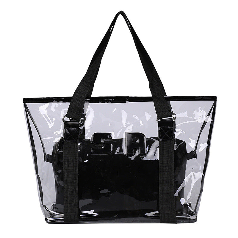 Waterproof PVC Clear Transparent Jelly Tote Bag