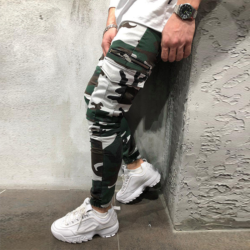 Men's Zipper Multi-Pocket Camouflage Cargo Pants