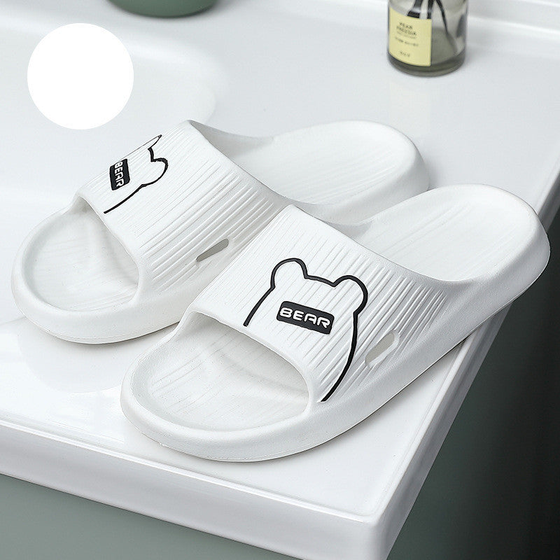 Unisex Teddy Bear/Bunny Thick Sole Flip-Flop Slipper Slides