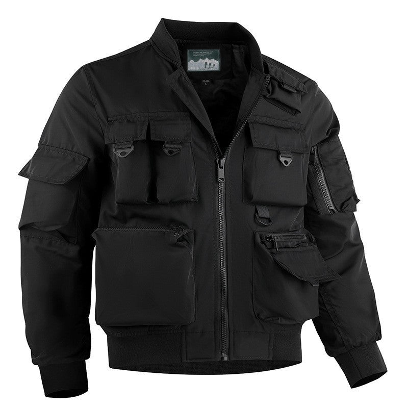 Men's Multi-Pocketed Utility Bomber Jacket
