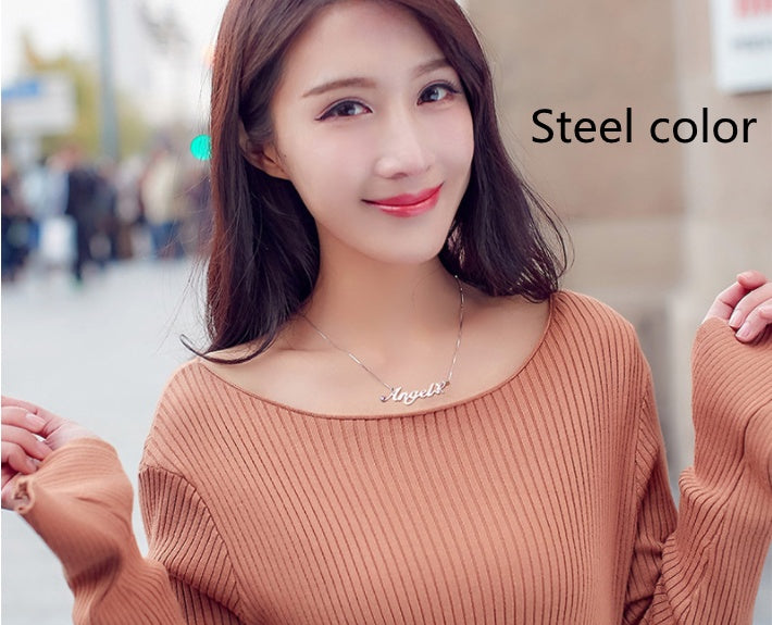 Customized Unisex Personalized Multiple Name Chain Necklace