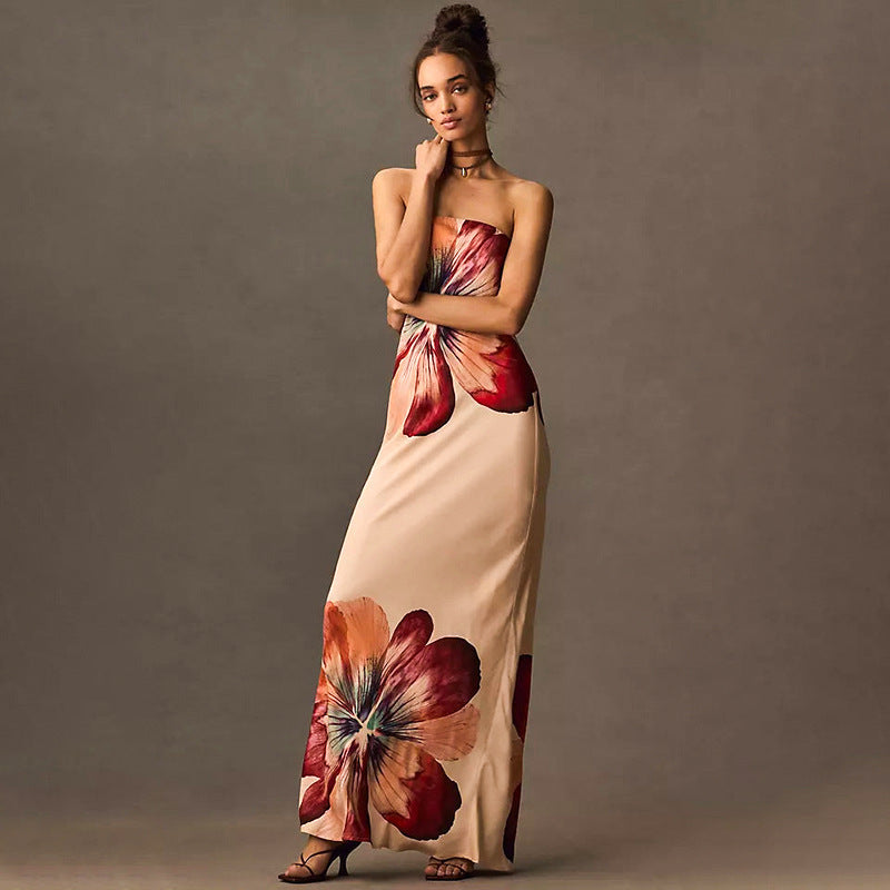 Mid-length Hip Skirt Tube Top Slim Fit Dress Summer