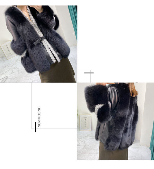 Artificial Fox Fur Jacket Women's Fur