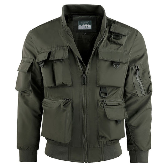 Men's Multi-Pocketed Utility Bomber Jacket