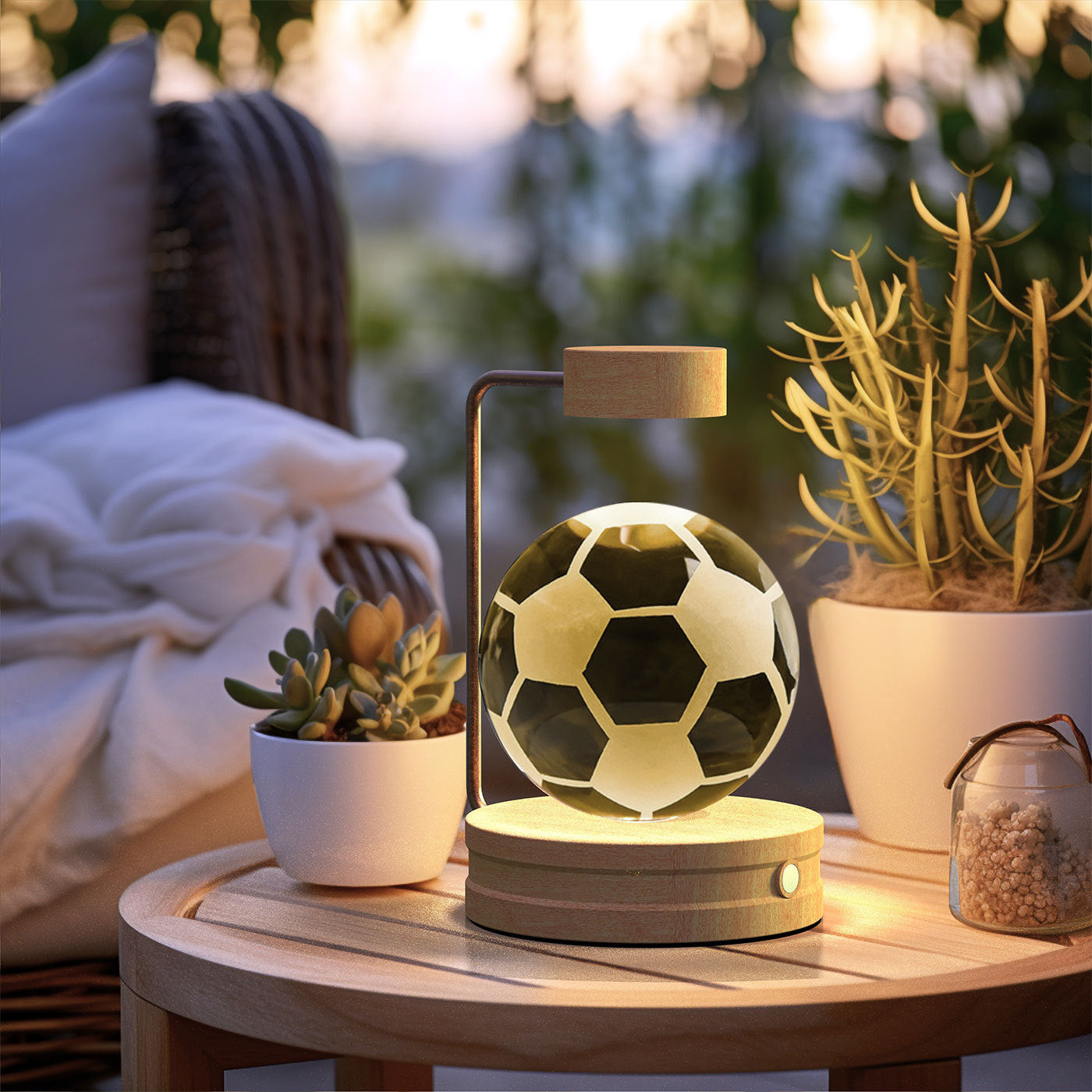 Crystal Ball Cosmic Indoor USB Bedside Night Light Lamp