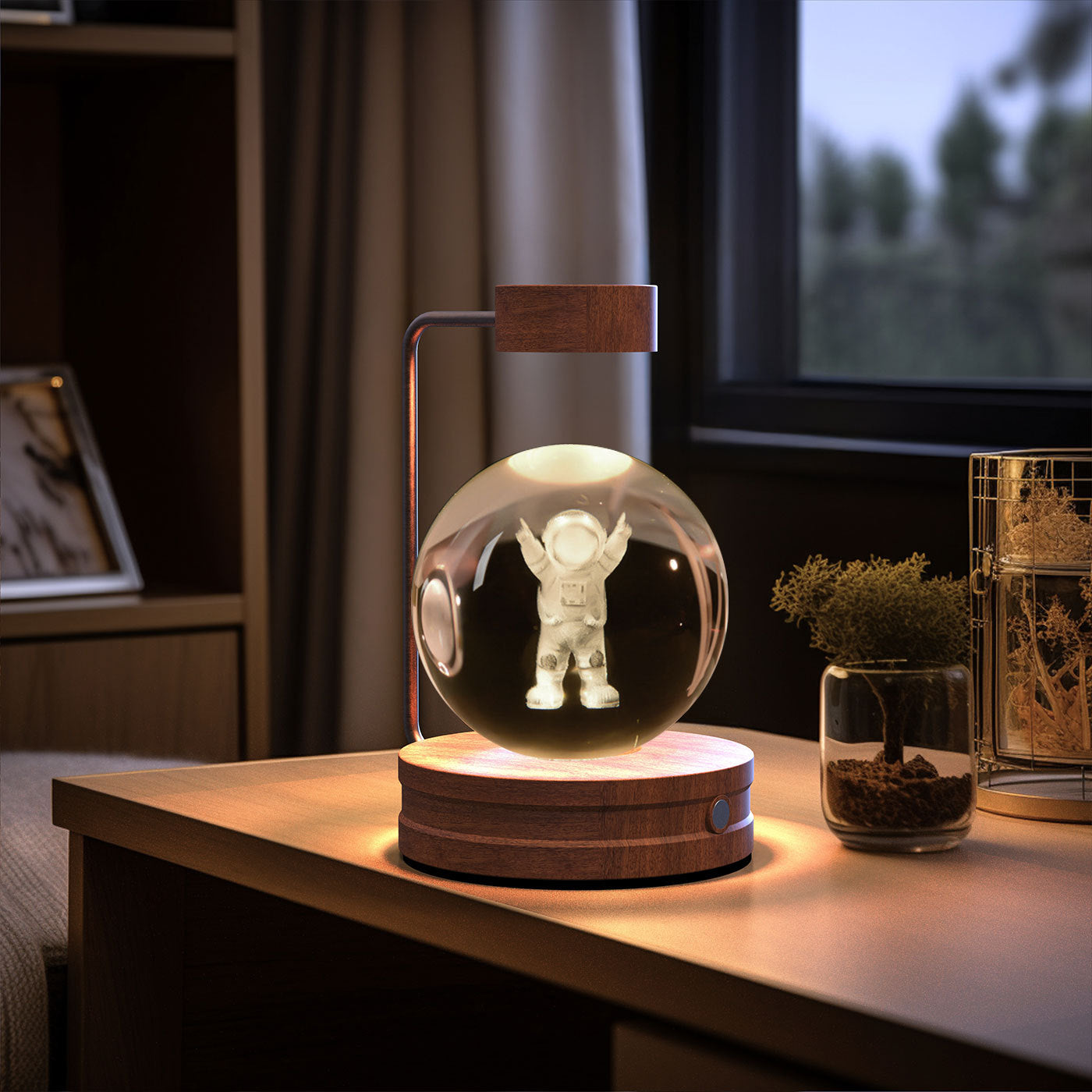 Crystal Ball Cosmic Indoor USB Bedside Night Light Lamp