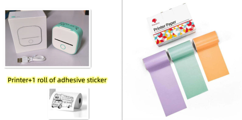 Portable Quiz Q&A Mini Thermal Bluetooth Compatible Mini Label/Price Tag Printer