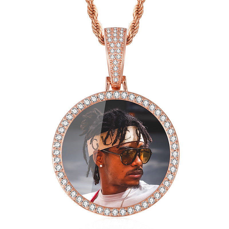 Personalized Customized Hip-Hop Pendant Photo Twist Gold/Silver Chain
