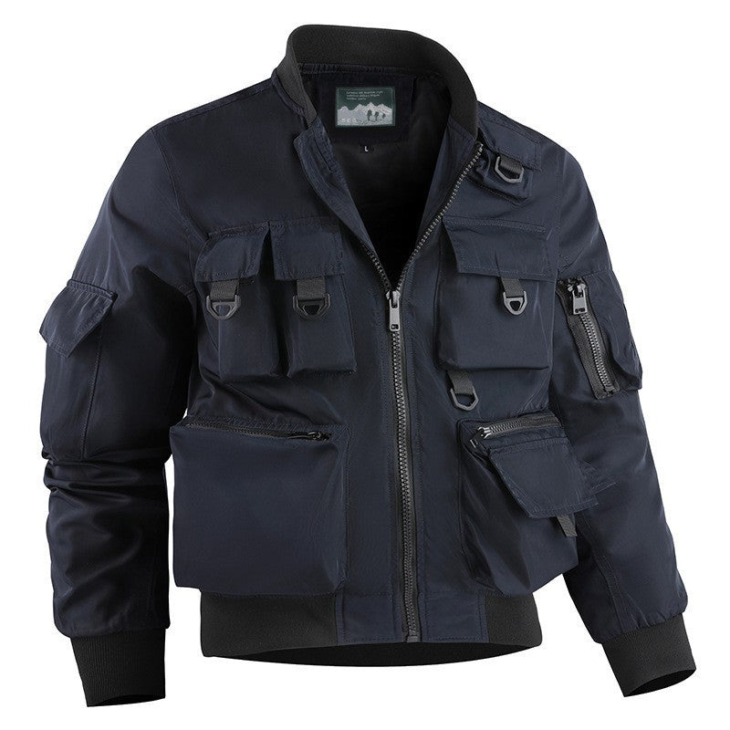 Men's Multi-Pocketed Utility Bomber Jacket